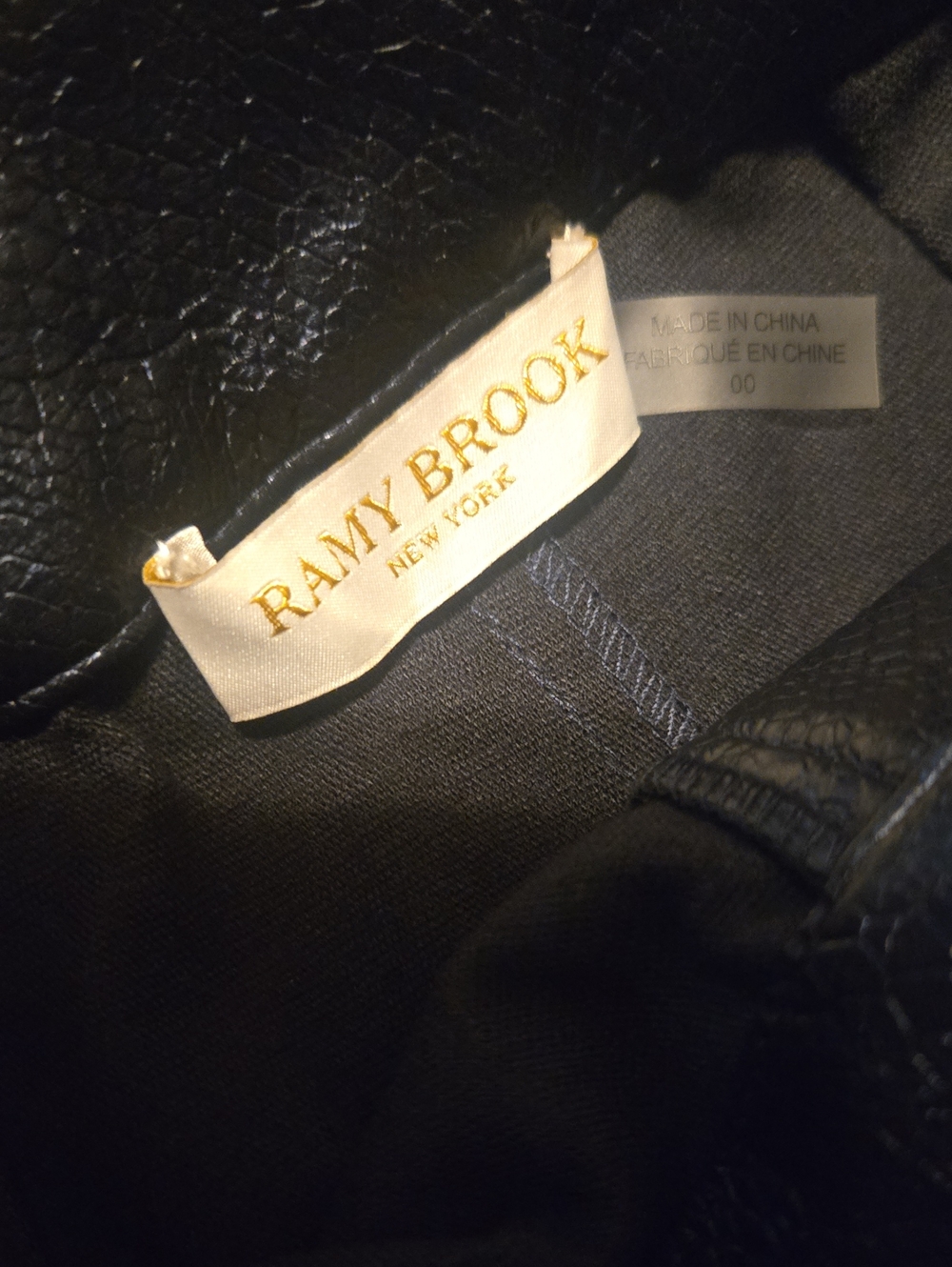 Ramy Brook Bella Croc Faux Leather Wide Leg Pants Belted Midnight Blue - Picture 3 of 5